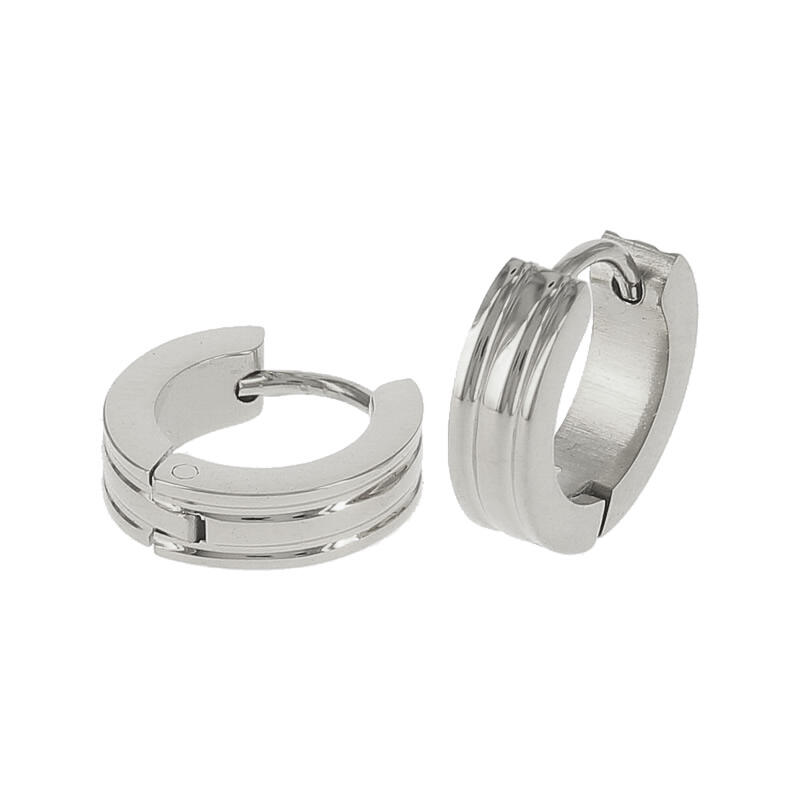 Zilveren creool oorbellen oorhangers oorstekers details streepje 1336 Kalli Jewelry