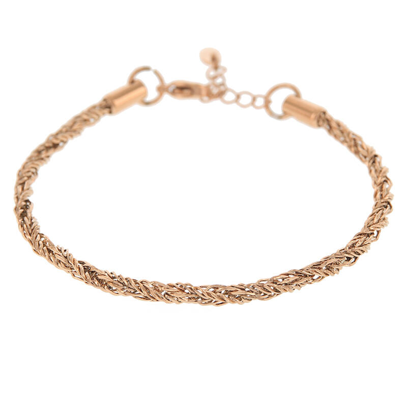 2603 Schakelarmband Roségoud Koord 3mm Kalli Jewelry