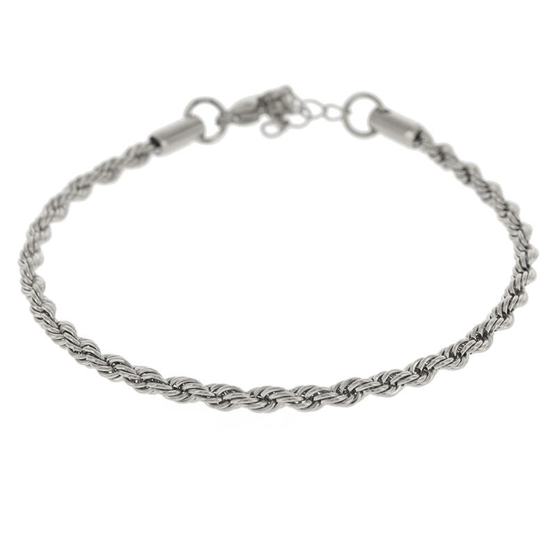 2604 Schakelarmband Zilver Koord Wokkel 3mm Kalli Jewelry