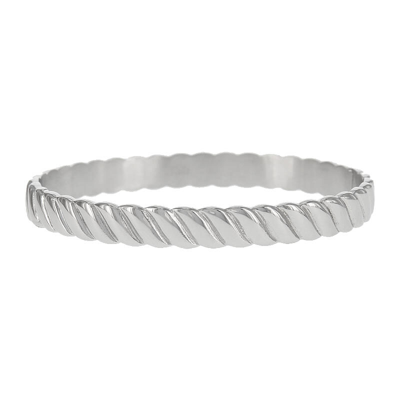 2147 Armband Zilver Staal met Strepen Kalli Jewelry