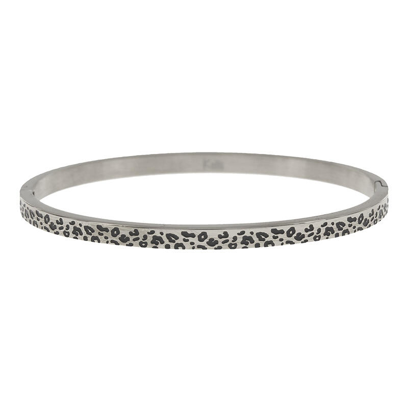 2162 Armband Zilver met Panterprint