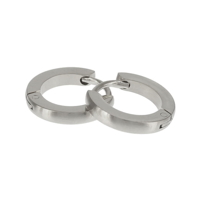 1845 Creool Oorbel Zilver Bol Mat Buis 2x9mm Kalli Jewelry