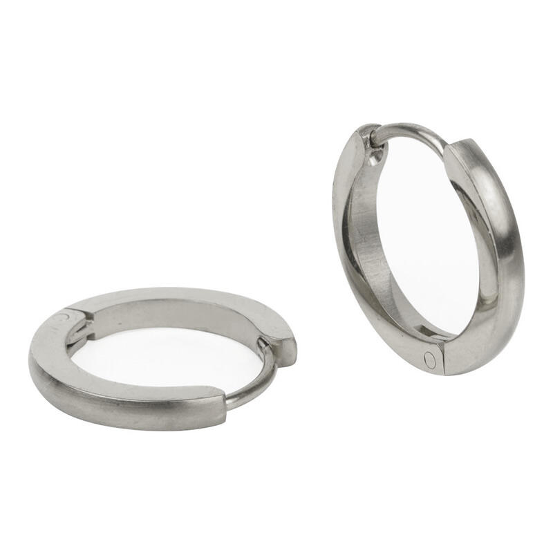 1847 Creool Oorbel Zilver Bol Mat Buis 2x12mm Kalli Jewelry