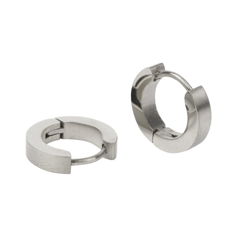 1850 Creool Oorbel Zilver Plat Mat 3x9mm Kalli Jewelry