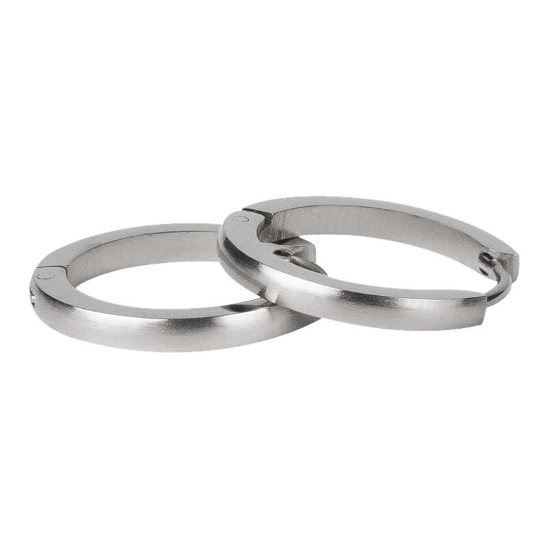 1859 Creool Oorbel Zilver Bol Mat 2x14mm Kalli Jewelry