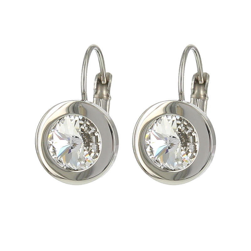 1878 Oorhangers Oorbel Swarovski Crystal Zilver 8mm Kalli Jewelry