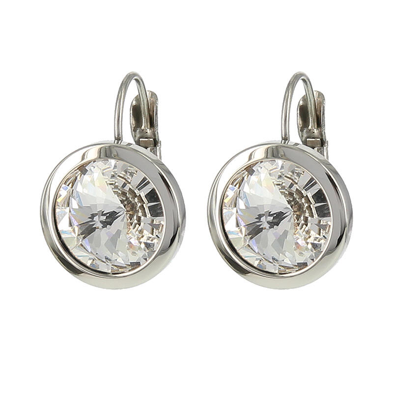 1882 Oorhangers Oorbel Swarovski Crystal Zilver 10mm Kallie Jewelry