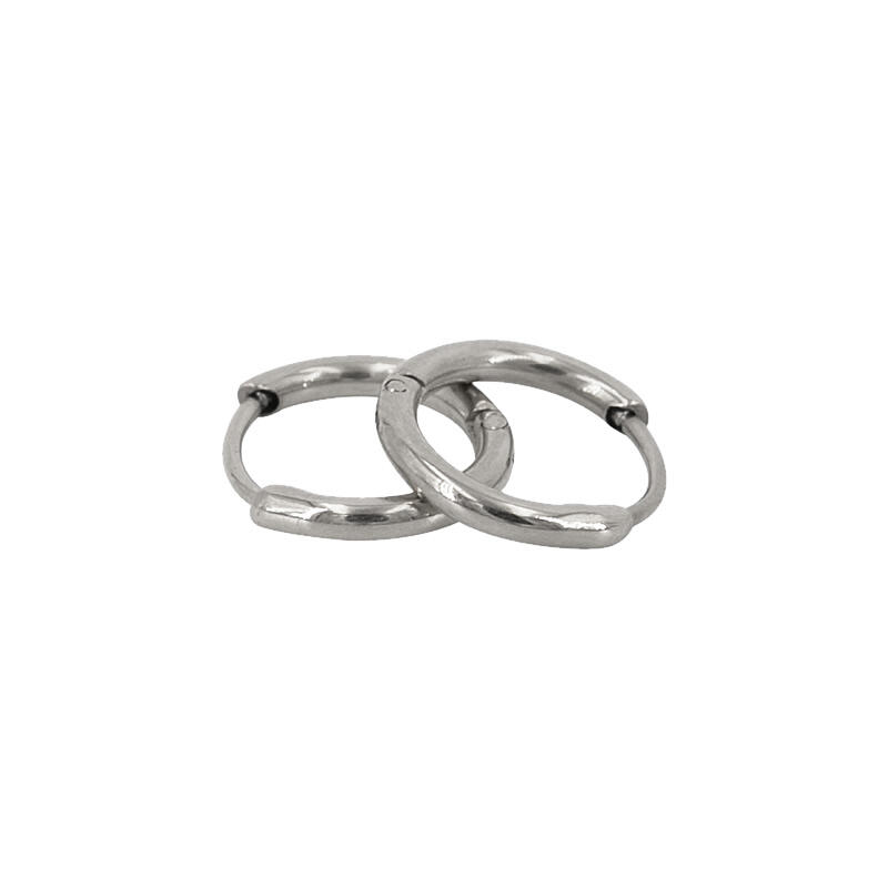 1893 Creool Oorbel Zilver Bol Glans 1,6x8mm Kalli Jewelry