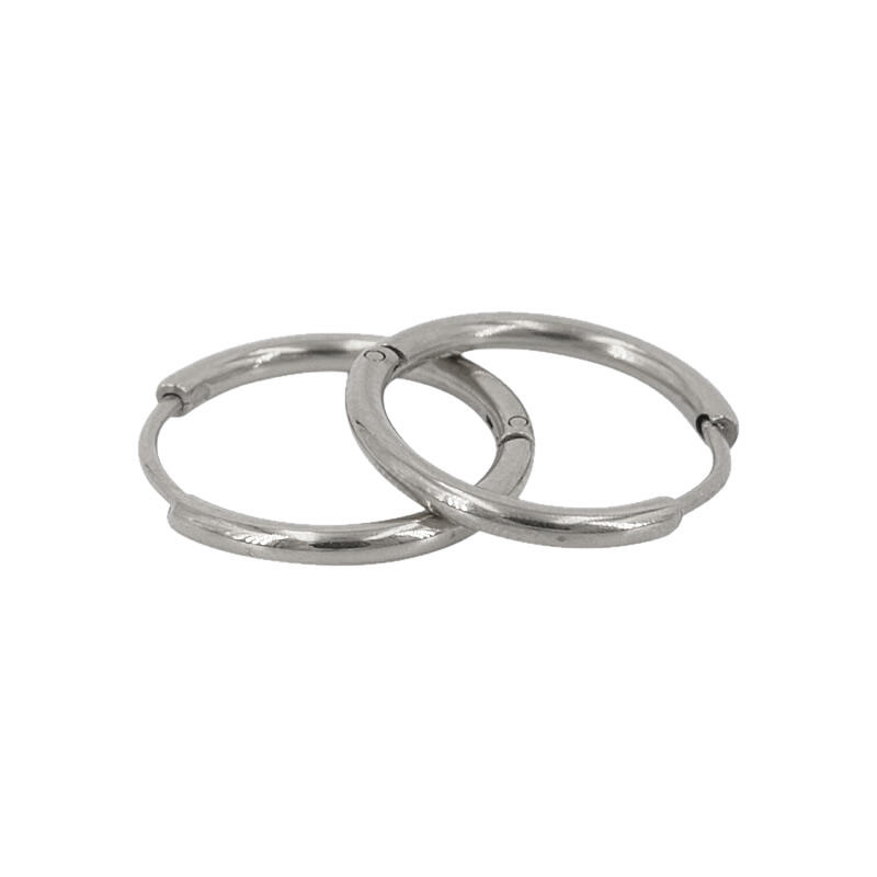 1895 Creool Oorbel Zilver Bol Glans 1,6x12mm Kalli Jewelry