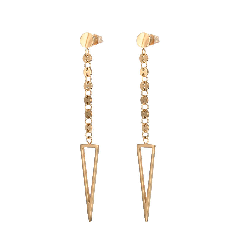 1914 Oorhangers Oorbel Roségoud Driehoek Kalli Jewelry