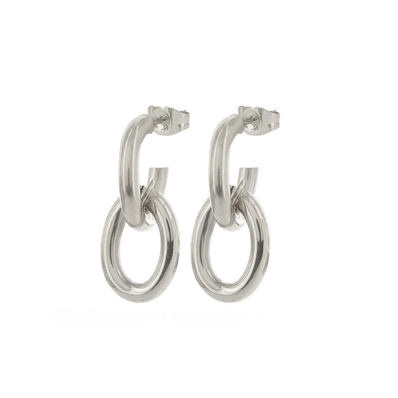 1960 Oorhangers Oorbel Zilver Cirkel Kalli Jewelrey