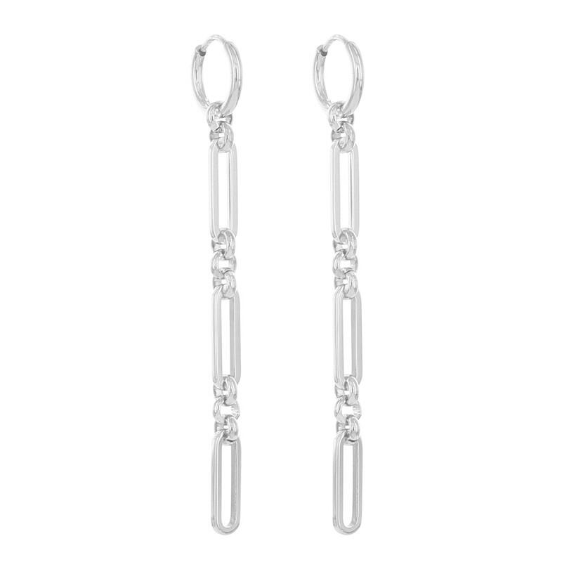 1970 Oorhangers Oorbel Zilver Schakel Kalli Jewelry