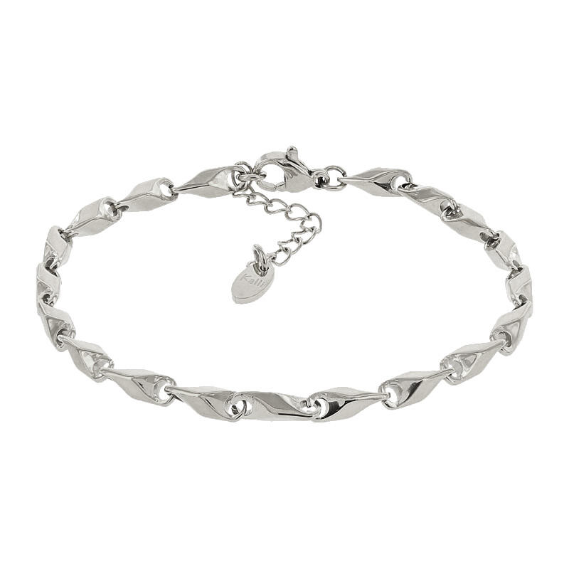 2512 Schakelarmband Zilver Staaf 4mm Kalli Jewelry