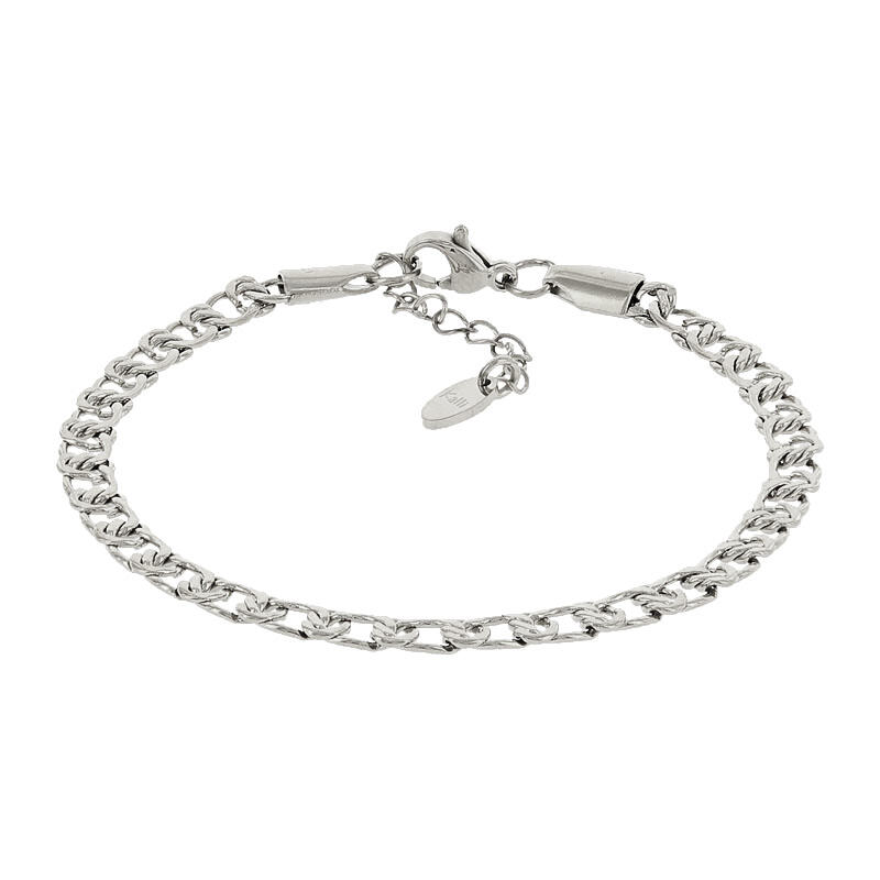 2536 Schakelarmband Zilver Open Gourmet Plat 4mm Kalli Jewelry
