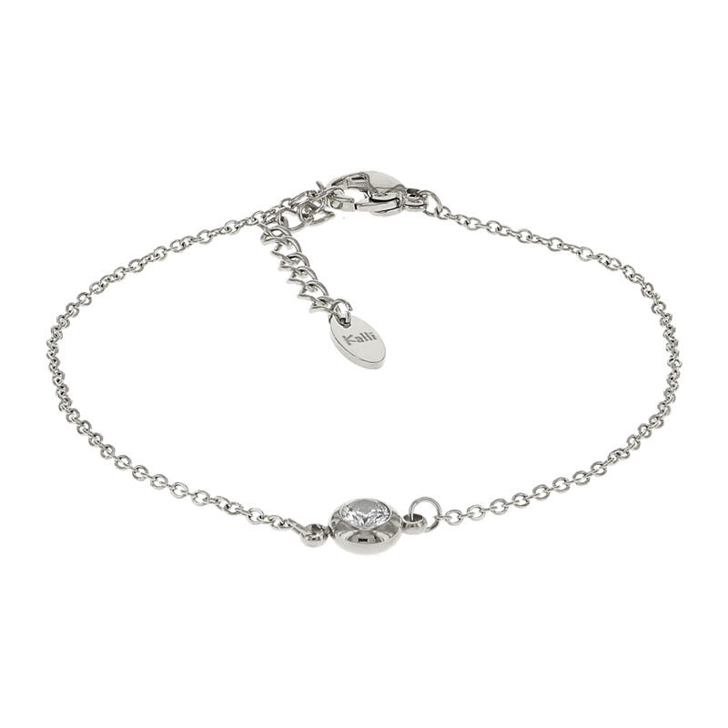 2540 Schakelarmband Zilver Zirkonia Steen Kalli Jewelry