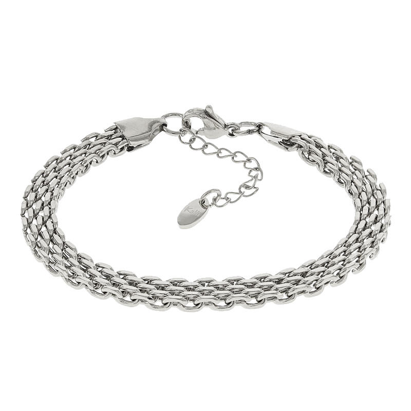 2560 Schakelarmband Zilver Geweven Mat 6mm Kalli Jewelry