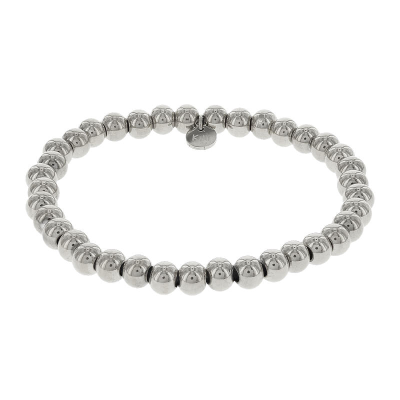 2579 Schakelarmband Zilver Stretch Bolletjes 6mm Kalli Jewelry