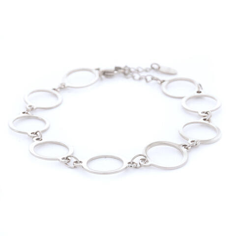 2614 Schakelarmband Zilver Open Cirkel Kalli Jewelry
