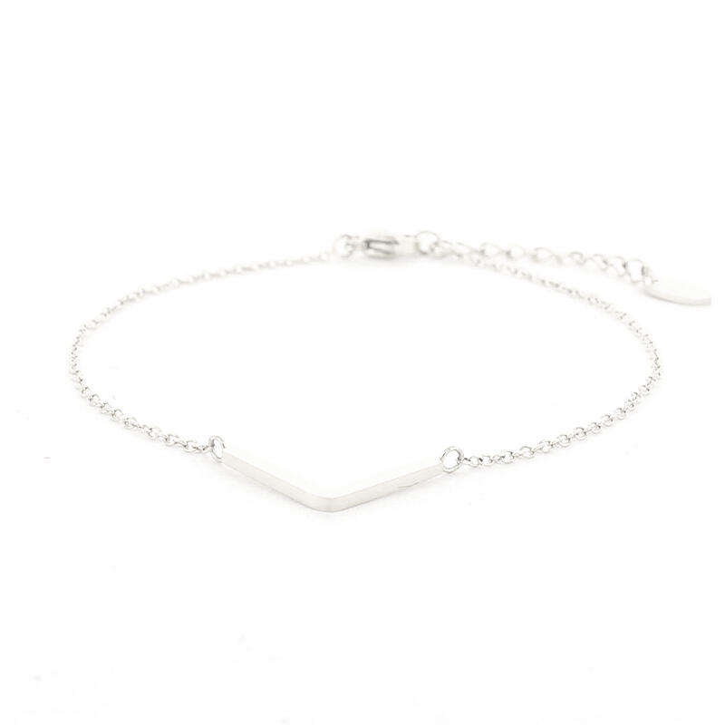 2648 Schakelarmband Zilver V Vorm Kalli Jewelry