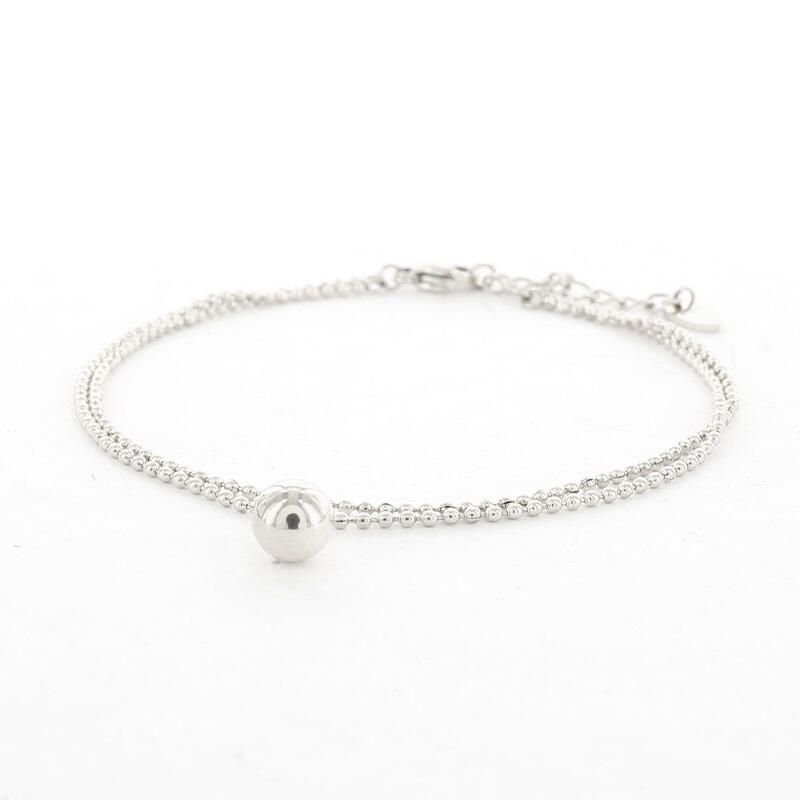 2649 Schakelarmband Zilver Dubbele Ketting Bol Kalli Jewelry