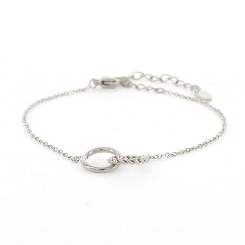2653 Schakelarmband Zilver Cirkels Kalli Jewelry