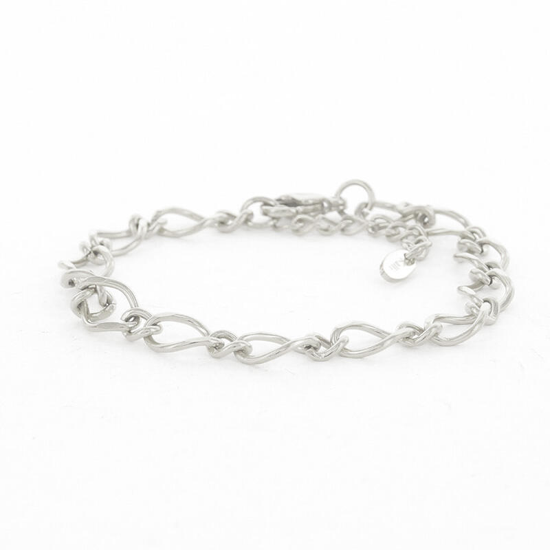 2662 Schakelarmband Zilver Figaro Anker 8mm Kalli Jewelry