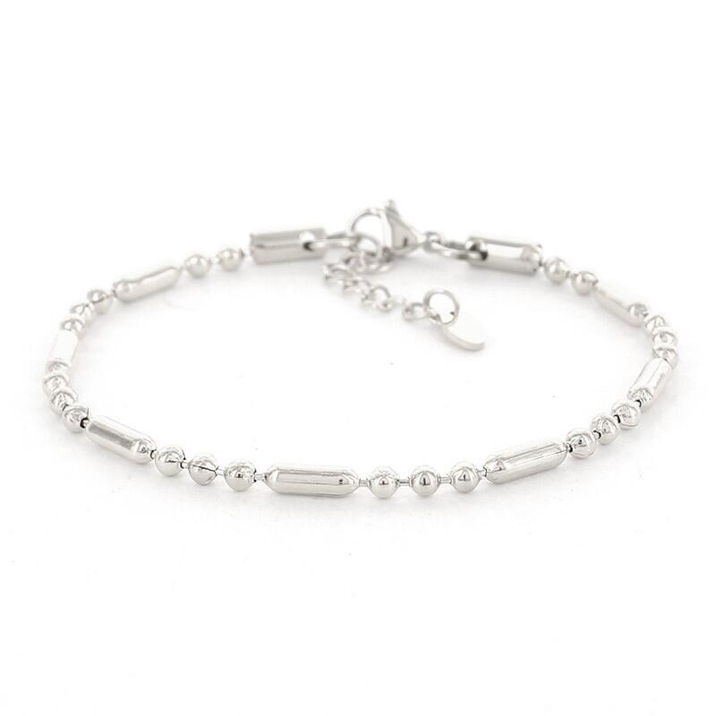 2672 Schakelarmband Zilver Buisje 3mm Kalli Jewelry