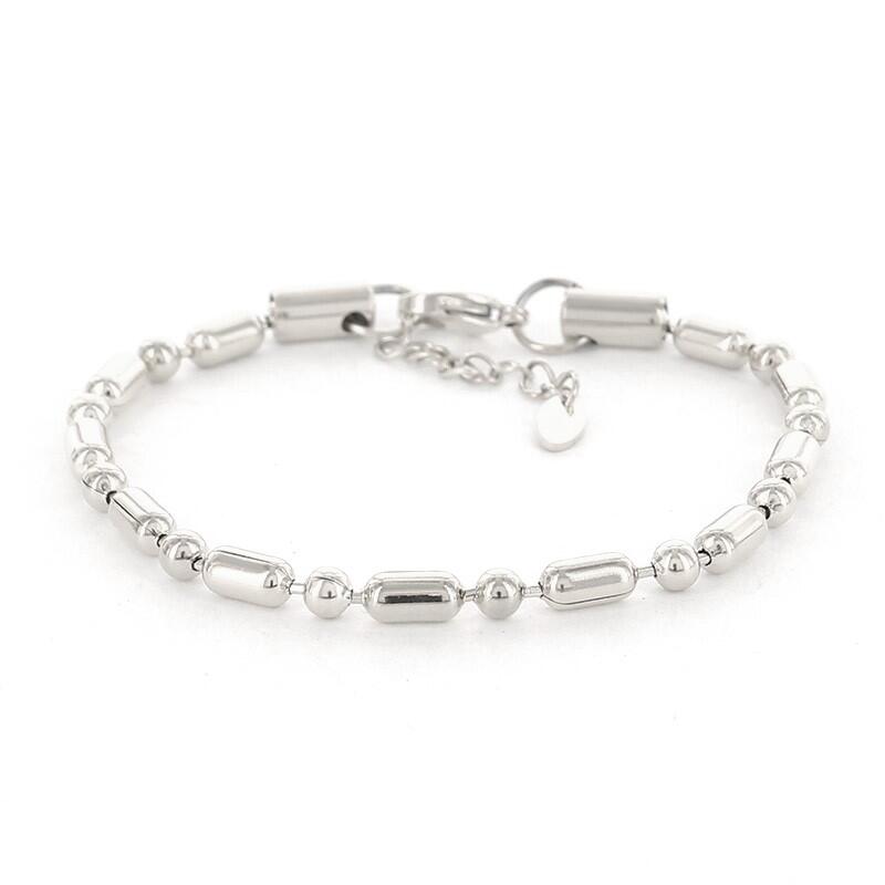 2675 Schakelarmband Zilver Buisje 4mm Kalli Jewelry