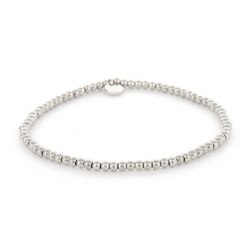2686 Schakelarmband Zilver Stretch Bolletjes 3mm Kalli Jewelry