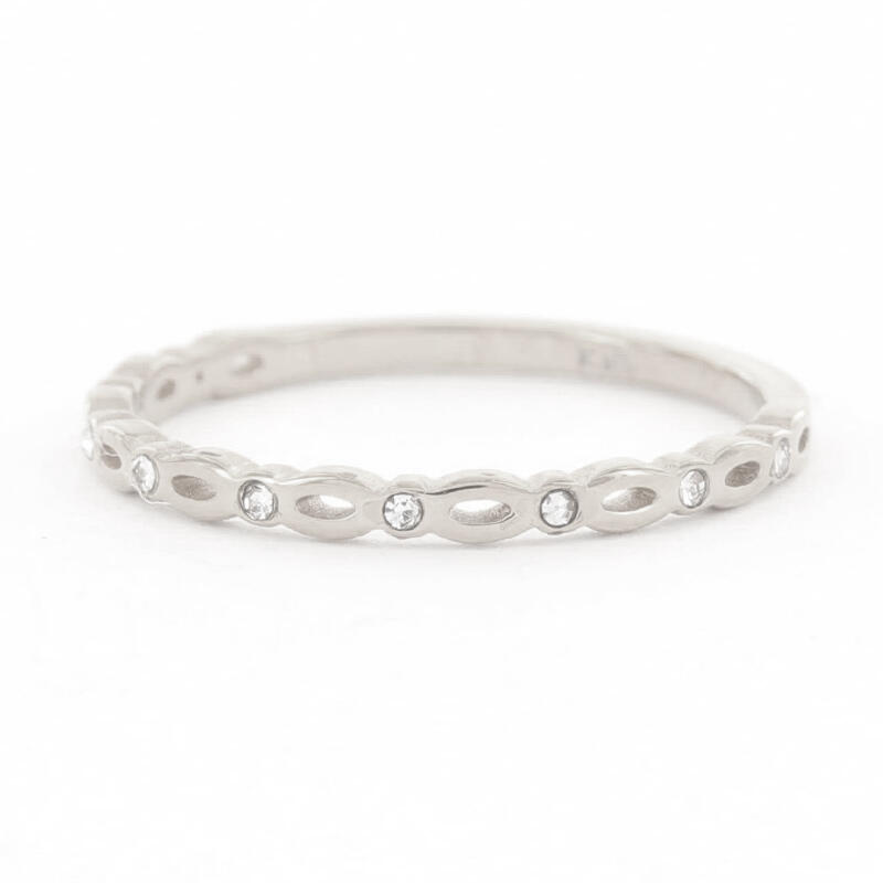 4037 Ring Zilver met Zirkonia Steen Kalli Jewelry