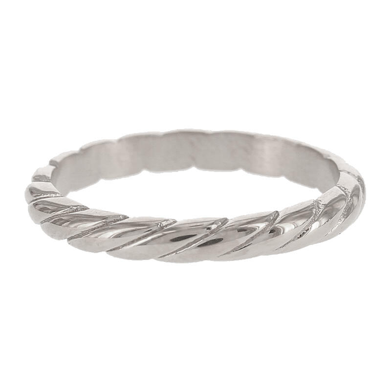 4046 Ring Zilver Schuine streep Kalli Jewelry