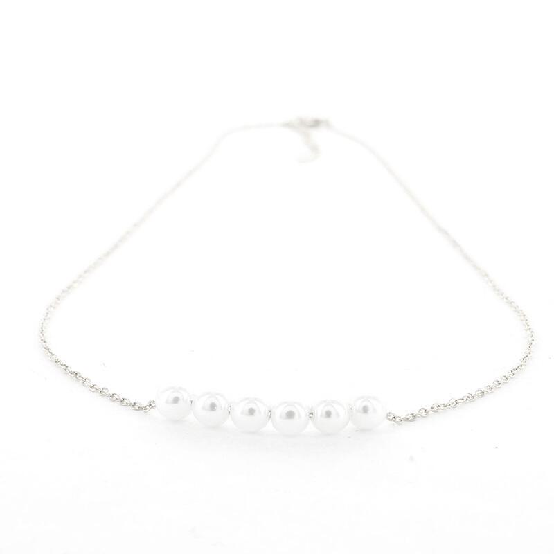 SD-46 Ketting Collier Zilver Parel 42cm Kalli Jewelry