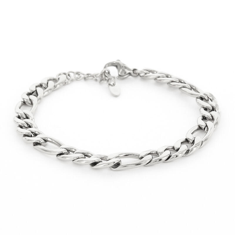 2681 Schakelarmband Zilver Figaro 7mm Kalli Jewelry
