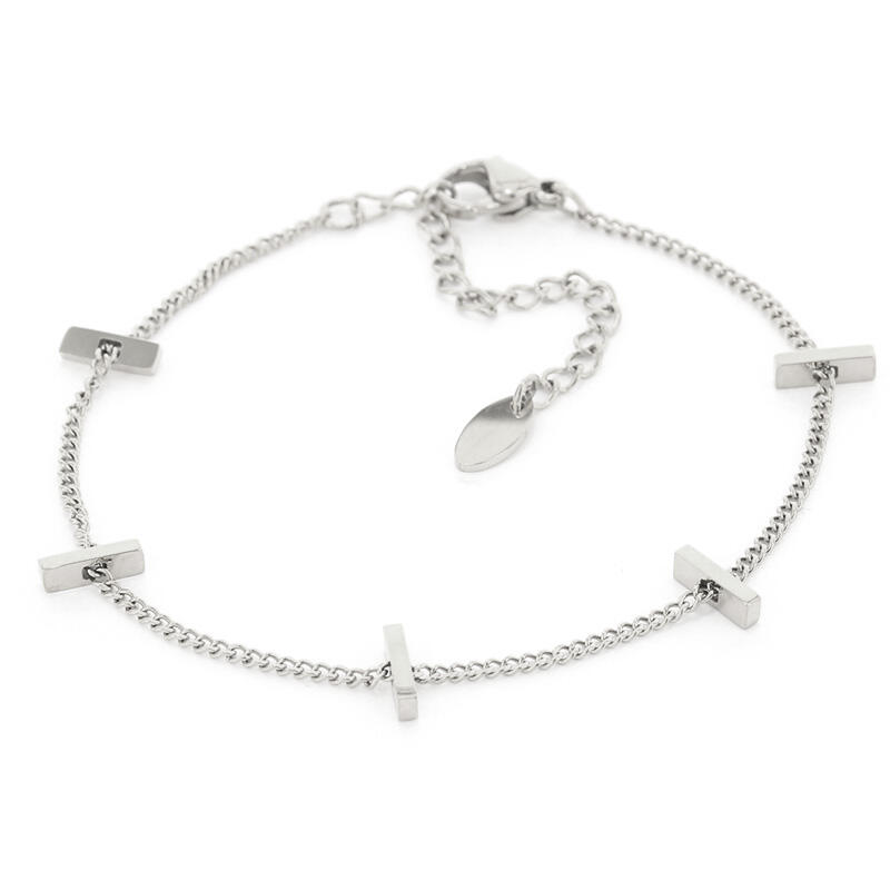 2693 Schakelarmband Zilver Staaf 1mm schakel Kalli Jewelry