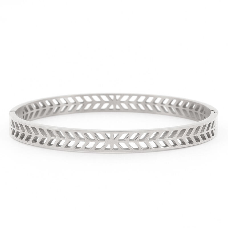 2192 Armband Visgraat Goud Glans Staal 6mm Kalli Jewelry