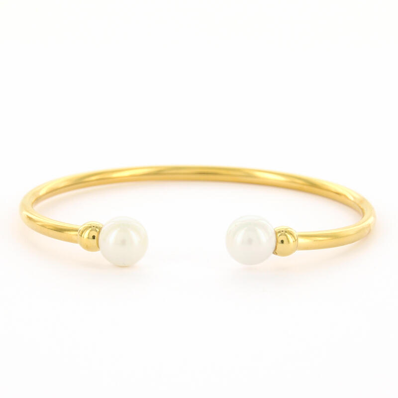 Nola 010009, Armband, Klem Bangle Parel, 2mm goud