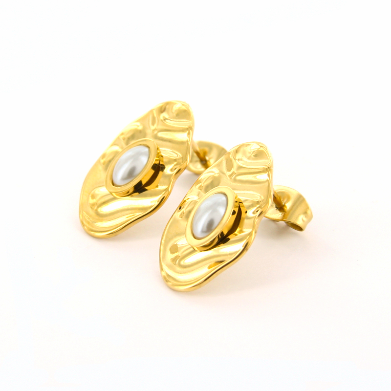 Ruby 040003, Oorsteker, Ovaal, Parel - Afbeelding 2