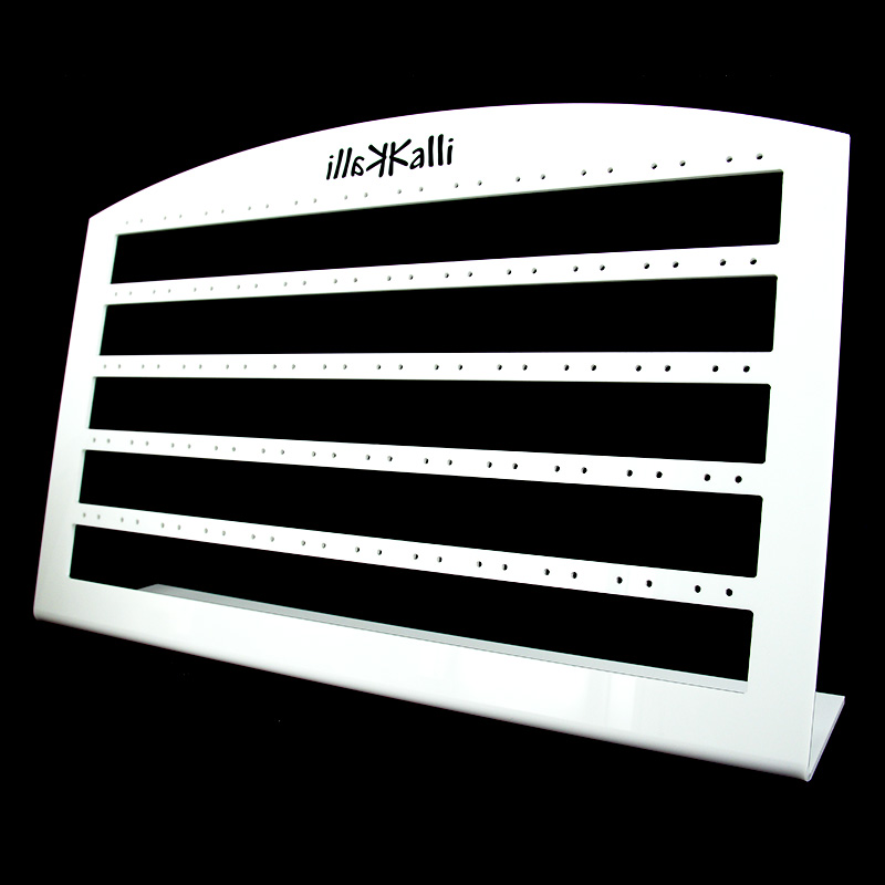 9004, display oorbellen, PVC, leeg, 60 paar